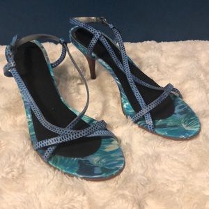 Teal with snake skin detailing